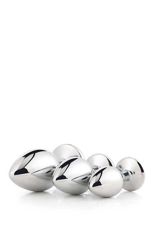 Gleaming love silver plug set